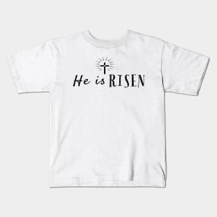 He Is Risen Cool Inspirational Easter Christian Kids T-Shirt